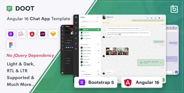 Nulled Doot – Angular 16 Chat App Template free download