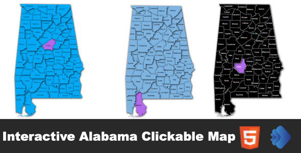 [Download] Interactive Alabama Clickable MAP 