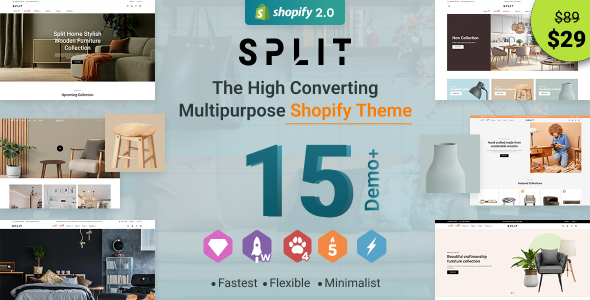 Nulled Split – Furniture, Multipurpose Shopify Themes OS 2.0 – RTL Support free download