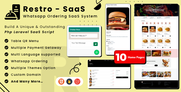 [Download] Restro SaaS – Multi Restaurant Online WhatsApp Food Ordering  System SaaS 