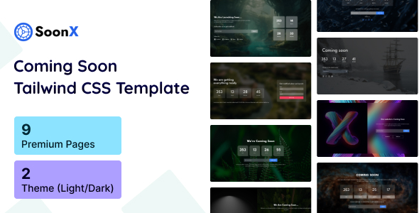 [Download] SoonX – Tailwind Coming Soon HTML Template 