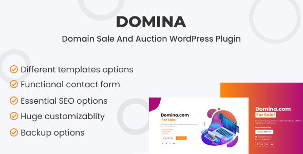 [Download] Domina – Domain For Sale & Auction Plugin 