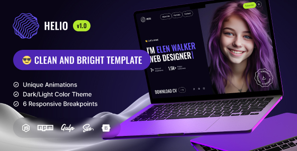 [Download] Helio – Coming Soon and Landing Page Template 