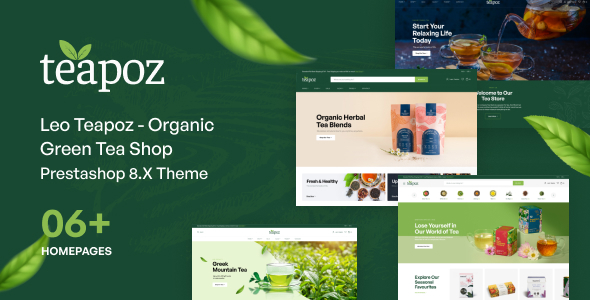 [Download] Leo Teapoz – Organic Green Tea Shop Prestashop 8.x Theme 