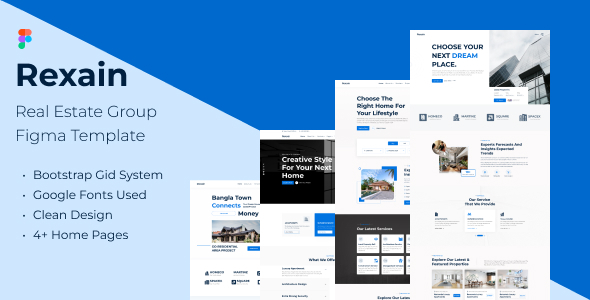 [Download] Rexain – Real Estate Group Figma Template 