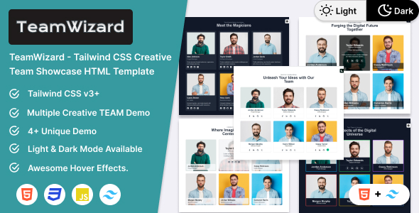 [Download] TeamWizard – Tailwind CSS Creative Team Showcase HTML Template 