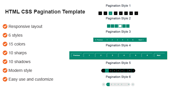 [Download] HTML CSS Pagination Template 