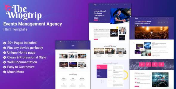Nulled The Wingtrip – Event Management Agency Html Template free download