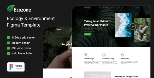 [Download] Ecozone – Ecology & Environment Figma Template 