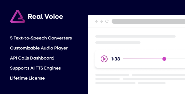 [Download] Real Voice – AI Text to Speech Plugin for WordPress 