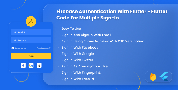 [Download] Firebase Authentication with Flutter – Flutter Code for Multiple Sign-In 