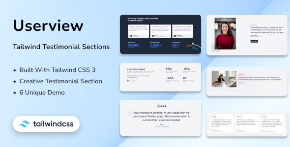[Download] Tailwind CSS 3 Testimonial Section – Userview 