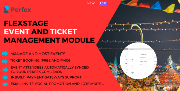 [Download] Flexstage – Event Management and Ticket Booking Module for Perfex 