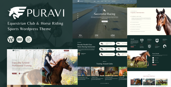 [Download] Puravi – Equestrian Club & Horse-Riding WordPress Theme 