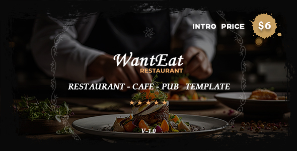 Nulled Wanteat – Responsive Restaurant / Cafe  / Pub Template free download