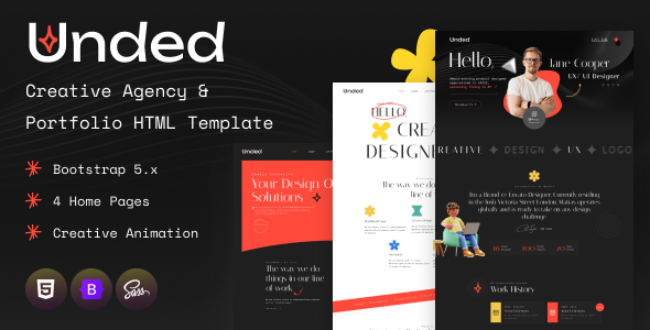 Nulled Unded – Creative Agency and Portfolio HTML Template free download