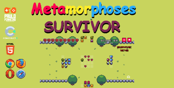 Nulled Metamorphosis Survivor HTML5 Game – (With Construct 3 Source-code .c3p) free download