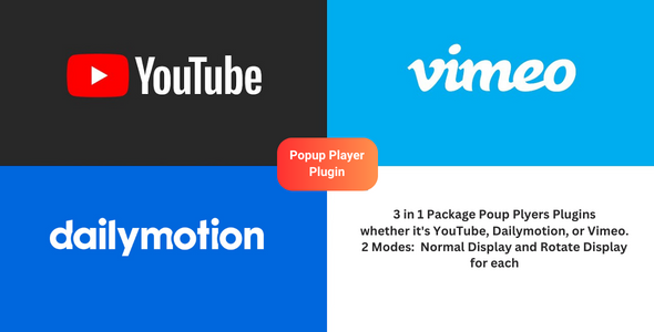 [Download] Popups Plugin Players (YouTube, Dailymotion, and Vimeo) Standalone for Landing Page 