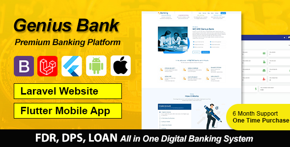 [Download] Genius Bank – All in One Digital Banking System with Flutter App 