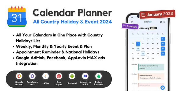 Nulled Calendar Planner – All Country Holiday & Event 2024 free download