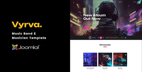 [Download] Vyrva- Music Band & Musician Joomla Template 