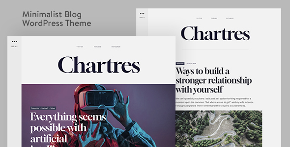 Nulled Chartres – Timeless Minimalist Blog Theme free download