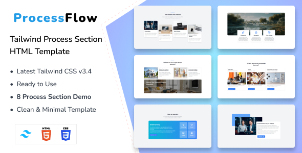[Download] ProcessFlow – Tailwind CSS Process HTML Template 