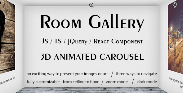 [Download] JS / jQuery / React / 3D Image Carousel /  Resposive Slider / Room Gallery 