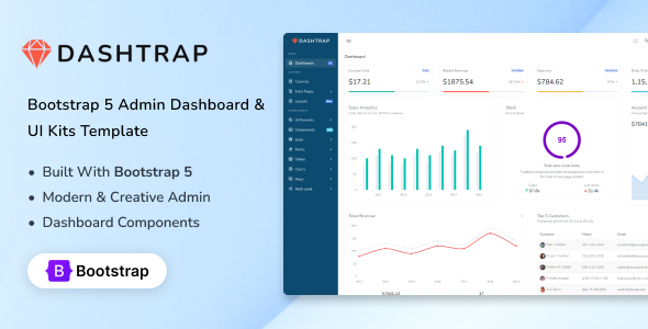 Nulled Dashtrap – Bootstrap 5 Admin Dashboard & UI Kits free download