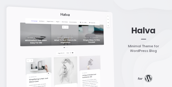 Nulled Halva – Minimal Theme for WordPress Blog free download
