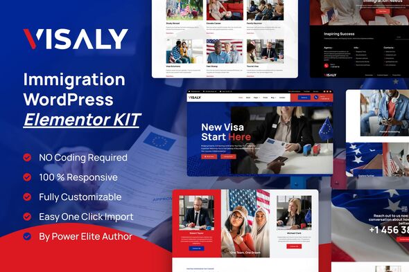 [Download] Visaly – Immigration & Visa Consulting Elementor Pro Template Kit 
