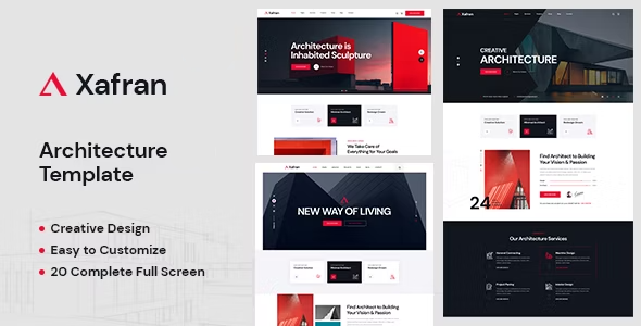 Nulled Xafran – Architecture & Interior HTML5 Template free download