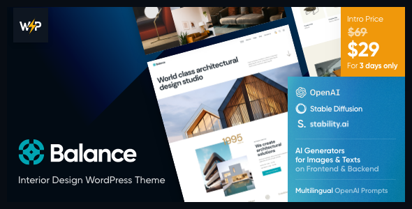 [Download] Balance – Interior Design WordPress Theme 
