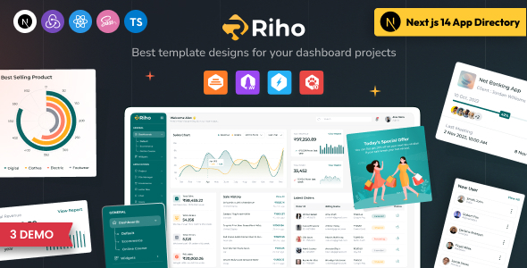 Nulled Riho – React Nextjs Admin & Dashboard Template free download