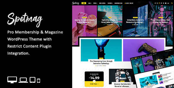 [Download] SpotMag – Pro Membership & Magazine WordPress Theme 