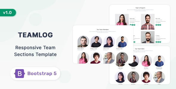 [Download] Teamlog – Bootstrap 5 Team Section Template 