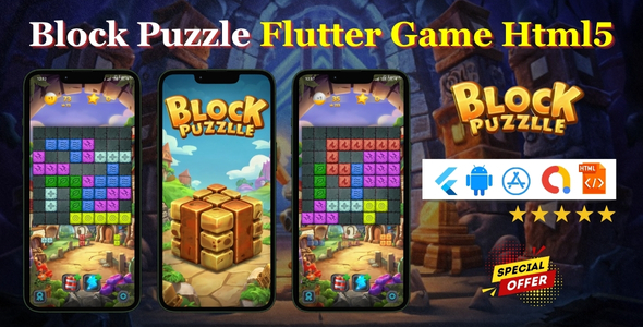 [Download] Block Puzzle Flutter Mobile Game App With HTML5 Code 