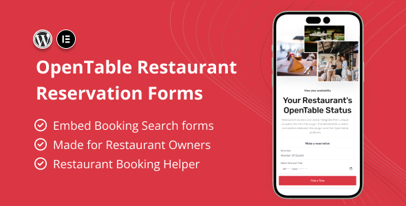 Nulled OpenTable Restaurant Reservation Forms for Elementor free download