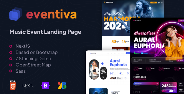 [Download] Eventiva NextJS – Music & Bands Events Landing Page Template 