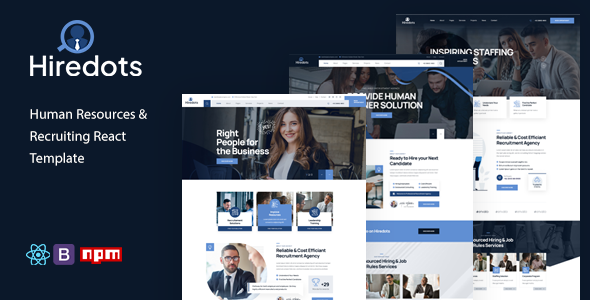 [Download] Hiredots – Human Resources & Recruiting React Template 