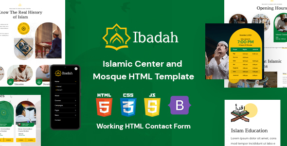 [Download] Ibadah – Islamic Center & Mosque HTML Template 