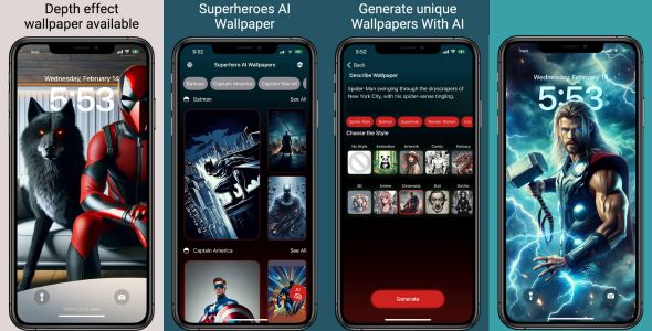[Download] AI Wallpaper iOS Application, Build with SwiftUI (HD, Full HD, 4K, Ultra HD Wallpapers) 