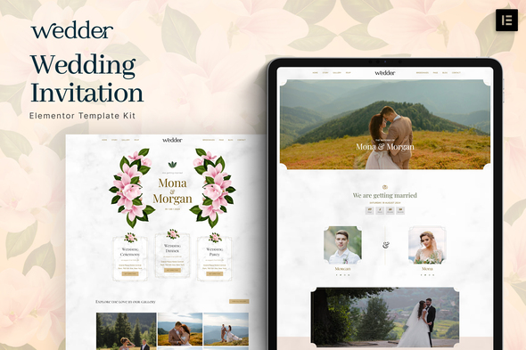 [Download] Wedder – Wedding Invitation Elementor Template Kit 