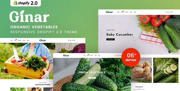 Nulled Gınar – Organic Vegetables Responsive Shopify 2.0 Theme free download