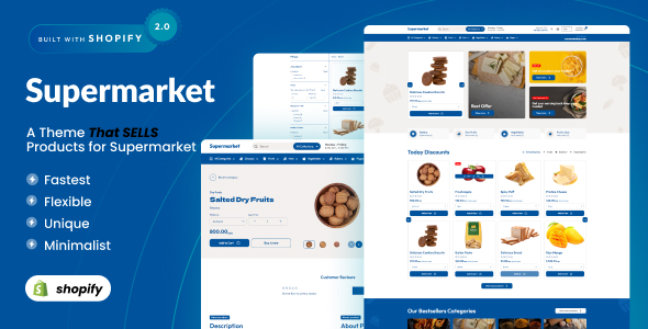 Nulled Supermarket – Shopify 2.0 Foods eCommerce Theme free download