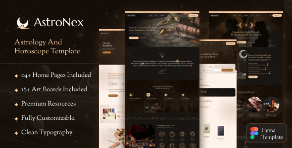 [Download] AstroNex – Horoscope & Astrology Services Figma Template 