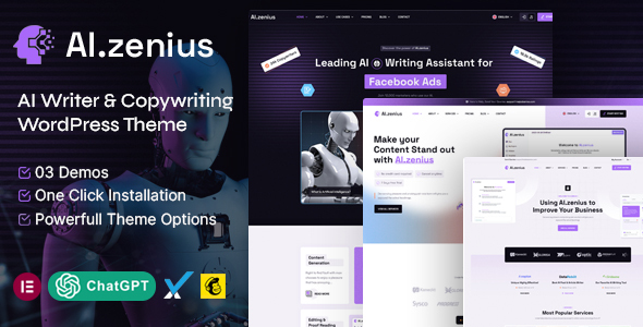 [Download] Ai Zenius – AI Writer & Copywriting WordPress Theme 