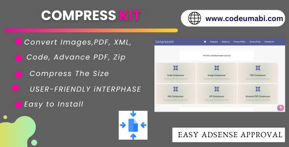 [Download] Compress Kit – All in One [Pdf, Image,  Code, XML, ZIP] Compresser 