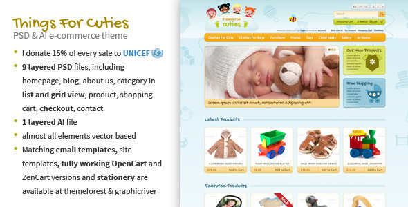 Download Things for Cuties – E-Commerce Baby Shop Template Nulled 