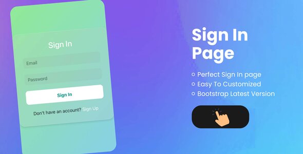 Nulled modern sign in Bootstrap Form free download